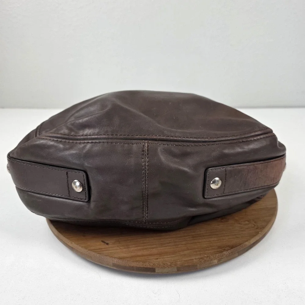 Coach Leather Shoulder Bag Womens Brown Hobo Zip Top Silver Hardware Style 14706 - Picture 5 of 16